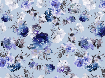 Blue Floral Pattern Background Blue Floral Pattern Background