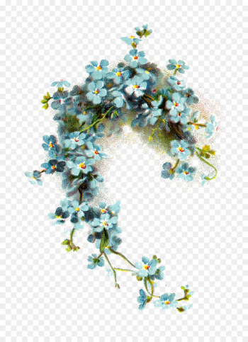 Blue flower Blue flower Clip art - Forget Me Not PNG Image 