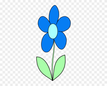 Blue Flower Clip Art At - Clip Art Blue Flower
