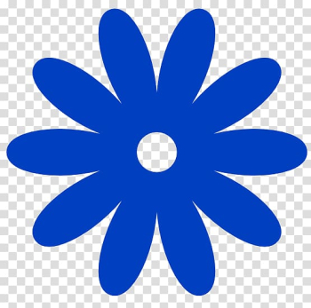 Blue flower icon, 1960s Hippie Flower power , Hippie Art transparent background PNG clipart