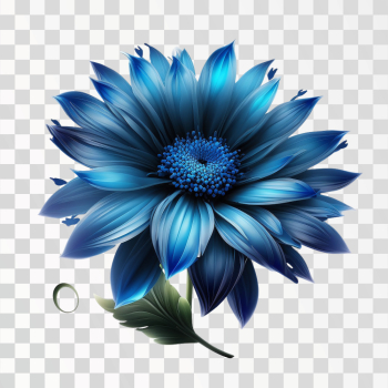 Blue flower, luxury and royal, PNG transparent