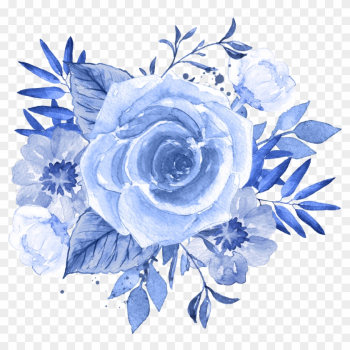 Blue Flower Watercolor Painting Clip Art - Watercolor Flower Blue Png