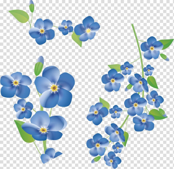 Blue forget-me-not flowers art, Flower , forget me not transparent background PNG clipart