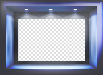 Blue frame border, Purple Stage Google s, cool stage transparent background PNG clipart