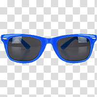 Blue framed sunglasses transparent background PNG clipart