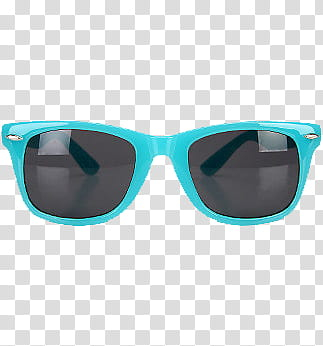 Blue framed sunglasses transparent background PNG clipart