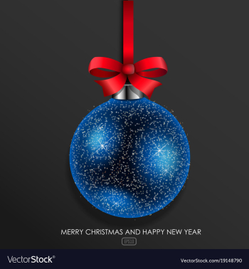 blue glass christmas ball