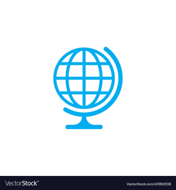 blue globe or education icon