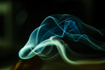 Blue, Green and White Tilt Shift Lens Illustration