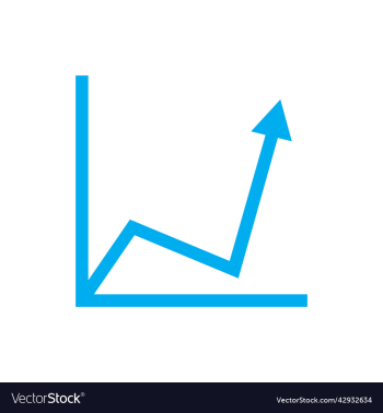 blue growing graph icon blue growing graph icon