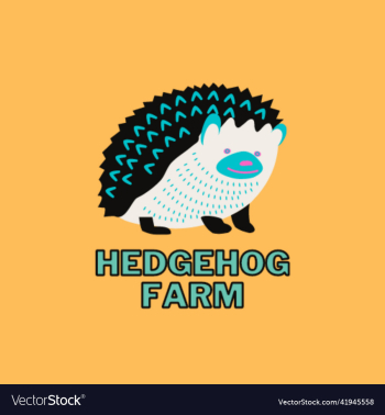 blue hedgehog farm logo template blue hedgehog farm logo template