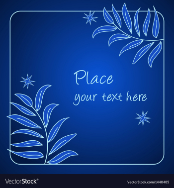 Blue invitation card template vector image Blue invitation card template vector image