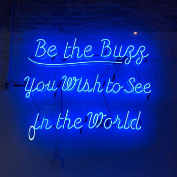 blue LED signage