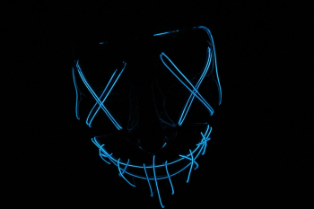 Blue-light Skull Signage Blue-light Skull Signage