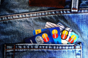 Blue Master Card on Denim Pocket Blue Master Card on Denim Pocket
