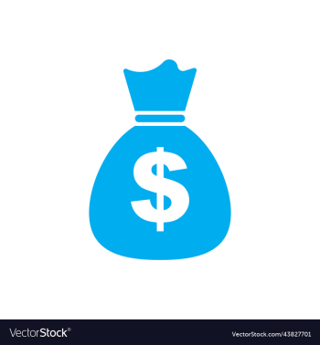 blue money bag solid icon blue money bag solid icon