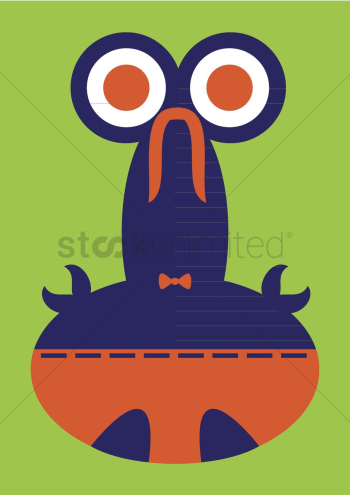 Blue monster with pincers Blue monster with pincers