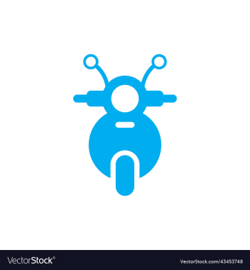 blue motorcycle front view icon blue motorcycle front view icon