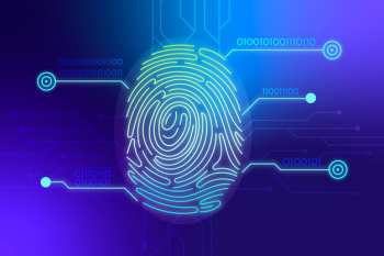 Blue neon fingerprint background Free Vector Blue neon fingerprint background Free Vector