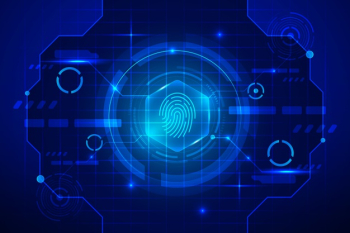 Blue neon fingerprint background Free Vector Blue neon fingerprint background Free Vector