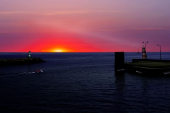 blue ocean water under sunset blue ocean water under sunset