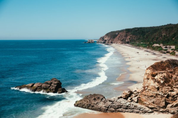 Blue Ocean With Sandy Beach Blue Ocean With Sandy Beach