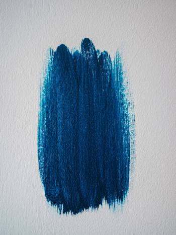 Blue Paint on White Wall Blue Paint on White Wall