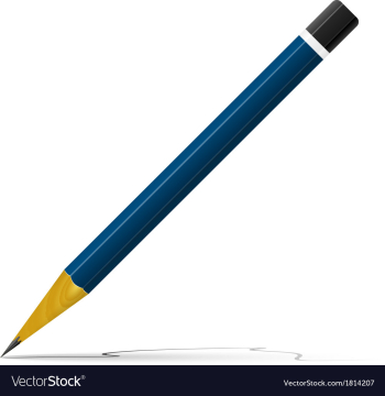 Blue pencil vector image Blue pencil vector image