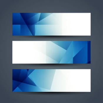 Blue polygon banners Blue polygon banners