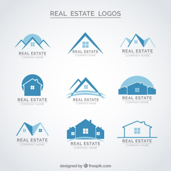 Blue real estate logos Blue real estate logos
