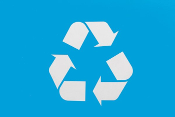 Blue Recycle Sign Blue Recycle Sign