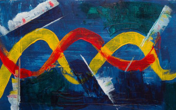 blue, red, and yellow abstract painting blue, red, and yellow abstract painting