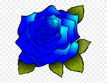 Blue Rose Svg Clip Arts 600 X 572 Px - Single Red Rose Clipart