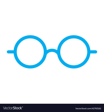 blue round eyeglasses icon blue round eyeglasses icon