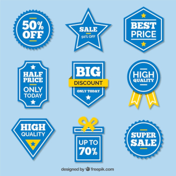 Blue sale price tag collection Blue sale price tag collection