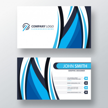 Blue shape psd business template Free Psd