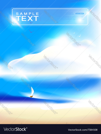 Blue sky and beach background art vector image Blue sky and beach background art vector image