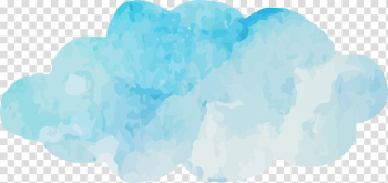 Blue Sky Cloud Turquoise Font, Watercolor blue clouds , blue and white abstract painting transparent background PNG clipart