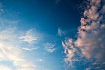 Blue sky with clouds. Visit Kaboompics for mo.. | Free stock photo - 435885 Blue sky with clouds. Visit Kaboompics for mo.. | Free stock photo - 435885