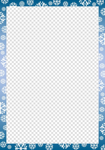 Blue snowflake frame , New Year Winter, Snowflake border transparent background PNG clipart