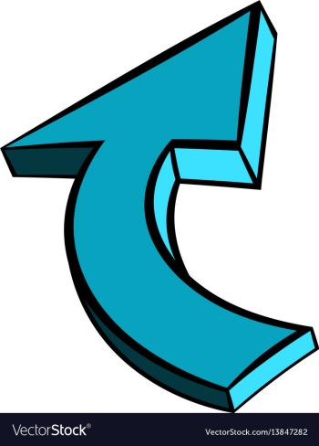 Blue spiral arrow icon icon cartoon Royalty Free Vector