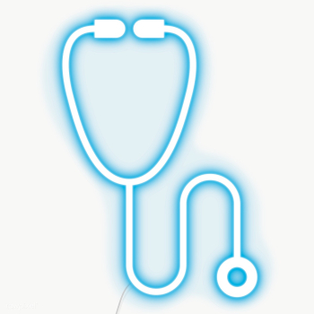 Blue stethoscope neon icon transparent png  | Free  transparent png - 2306262