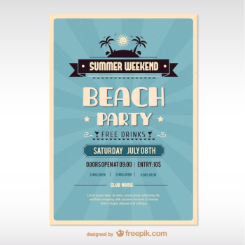 Blue summer beach party Blue summer beach party