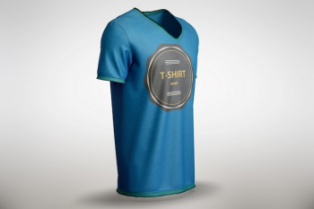 Blue t-shirt mock up