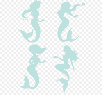 Blue Text Pattern - Mermaid silhouette vector Blue Text Pattern - Mermaid silhouette vector