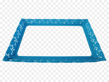 Blue Tray Rectangle Filigree Plate - Blue Tray Rectangle Filigree Plate -