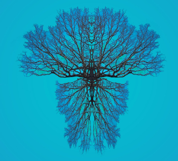 Blue Tree Painting