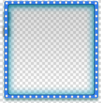 Blue vanity light illustration, , Blue simple frame border texture transparent background PNG clipart