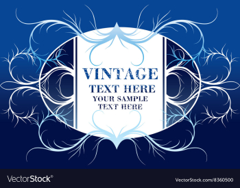 Blue Vintage Frame vector image Blue Vintage Frame vector image