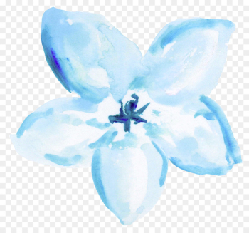 Blue Watercolor: Flowers Watercolor painting Wallpaper - Blue watercolor flowers 